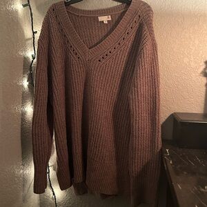 Brown knitted sweater